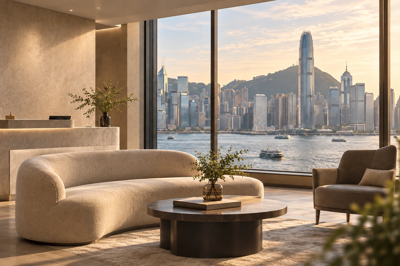 香港城市与室内服务空间概念摄影,非中心实景